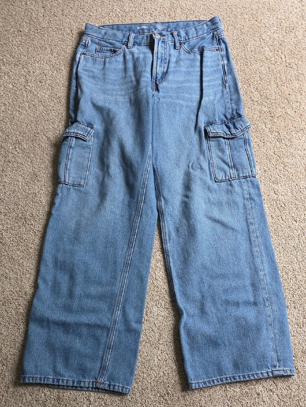 Old Navy Sky-Hi Wide Leg Light Blue Jeans